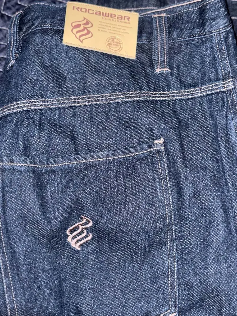 Rocawear Baggy Carpenter Jeans Dark Wash Size 42x32